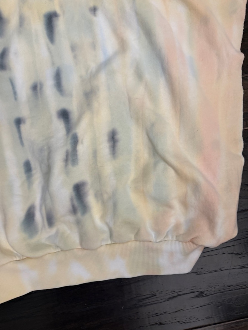 Young Fabulous & Broke hoodie Pastel Peach Tie-Dye Sleeveless - Picture 9 of 10